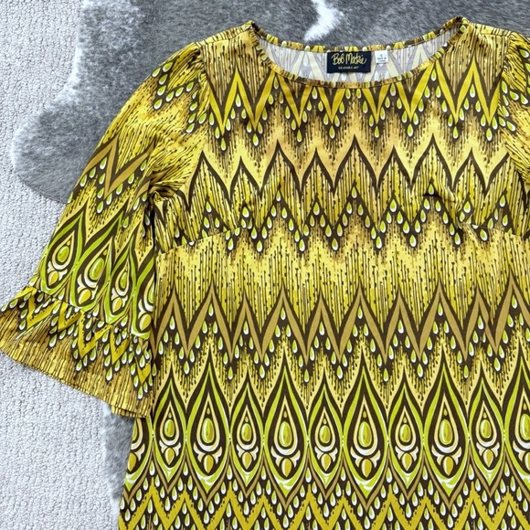 Bob Mackie Peacock Feather Blouse - Picture 2 of 10